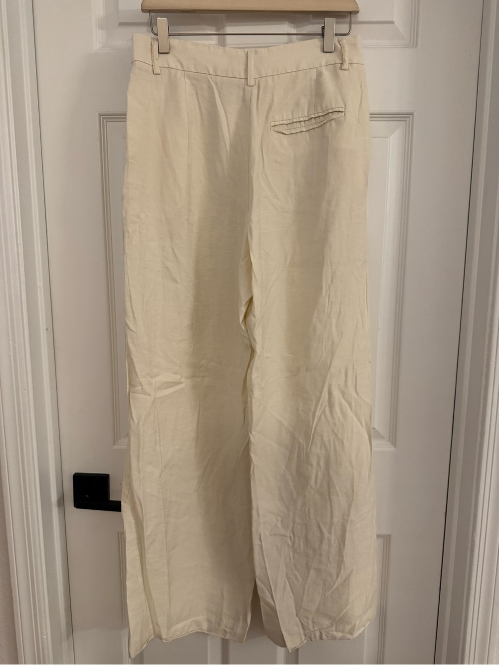 Zara Wide-Leg Cream Trousers